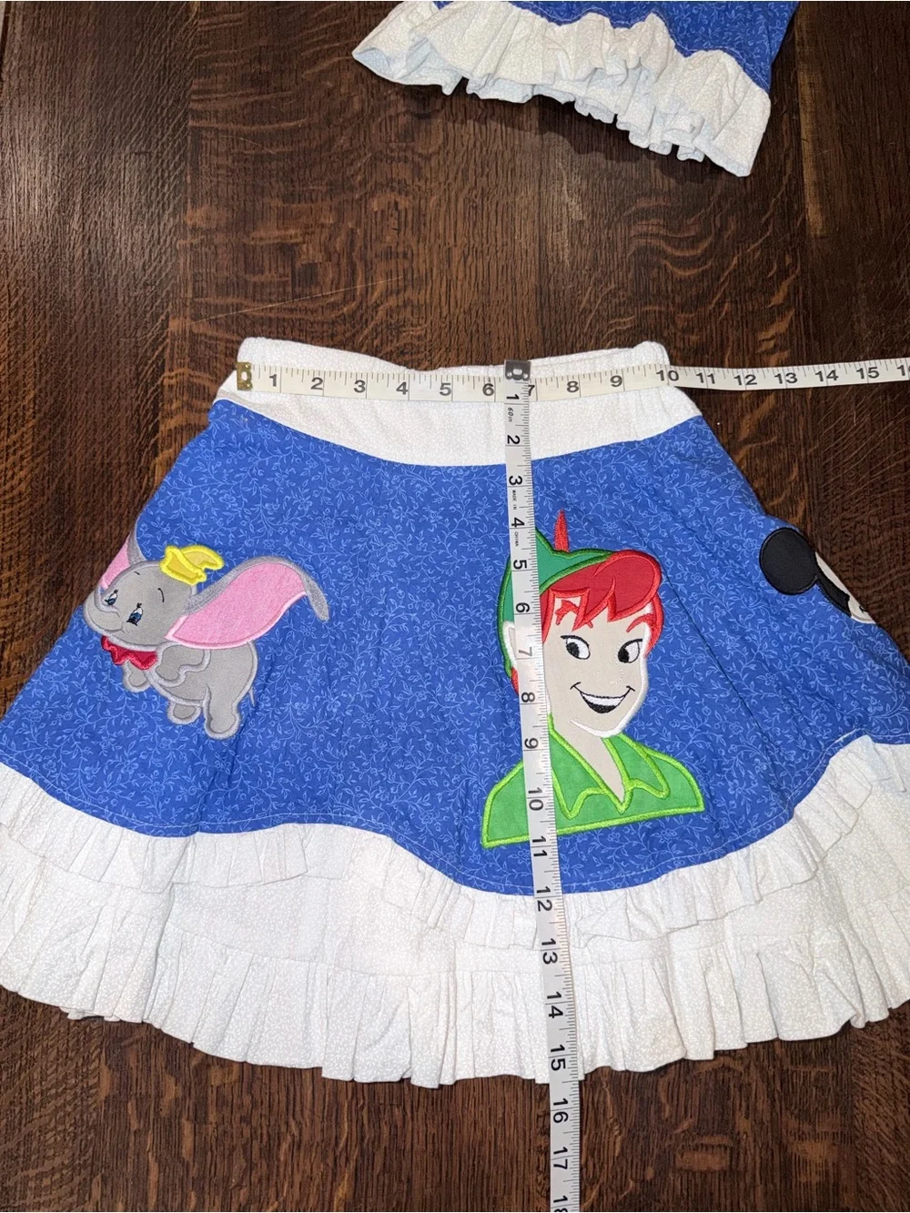Disney Blue Magic Kingdom Ruffle Two-Piece Set with Character Appliqués